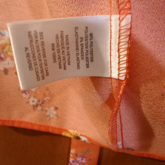 Studio B by Bobeau short sleeve orange wrap around dress with floral print - Picture 9 of 10